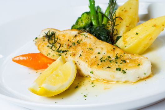 Air-Fried Cod with Lemon Butter Sauce